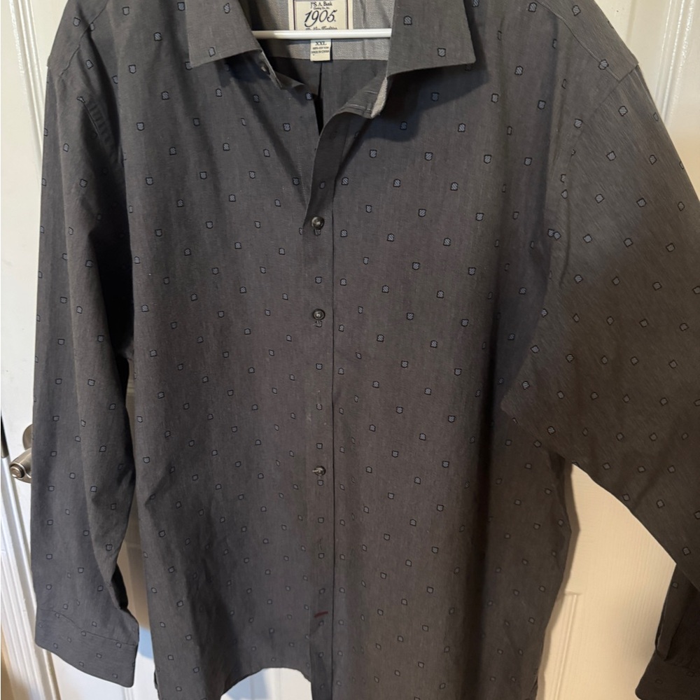 Jos. A. Bank Gray Dress Shirt Tailored Fit